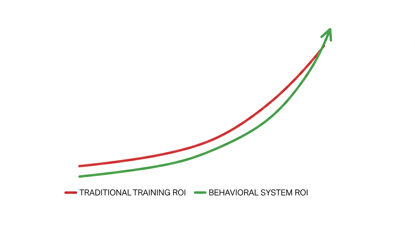 ROI comparison: Traditional Training vs Behavioral System